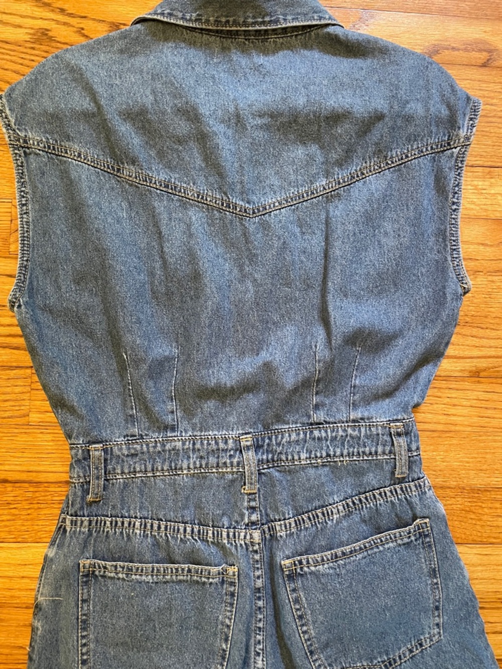 Madewell Denim Sleeveless Jumpsuit - Blue - Picture 5 of 11